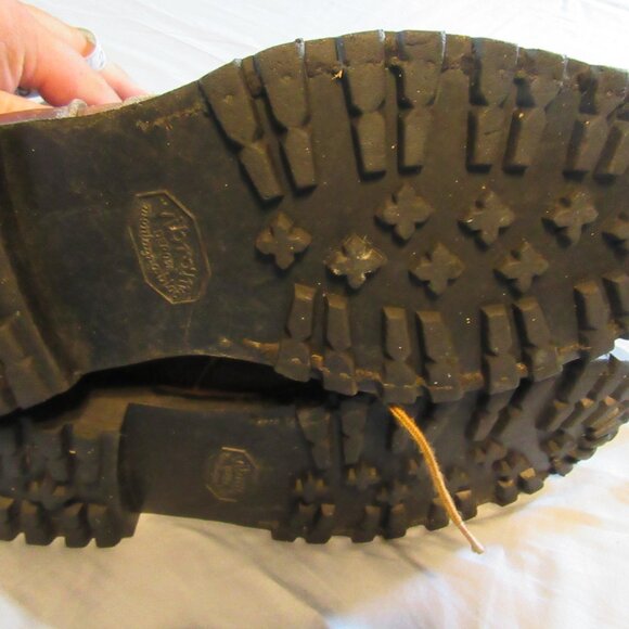 Mens Vintage Leather Moc Toe Work Boots Sz 11 Vibram Soles main image 7